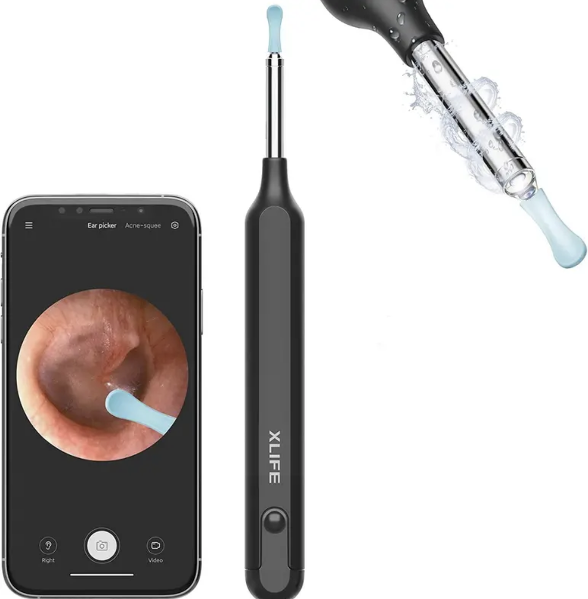 【Vera】Ear Wax Removal Tool Ear Cleaner with 1080P HDCamera, Otoscope with Light, Earwax Removal Kitwith 6 LED Lights, Ear Camera for iPhone, iPad.Android Phones